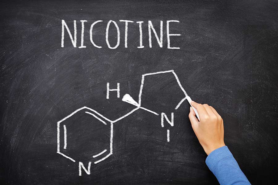 nicotine addiction, chemical substance