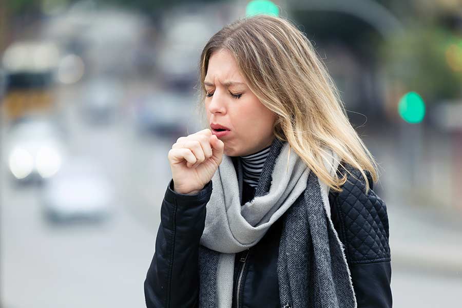 woman cough