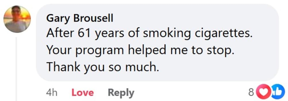 Gary Brousell quit smoking after 51 years