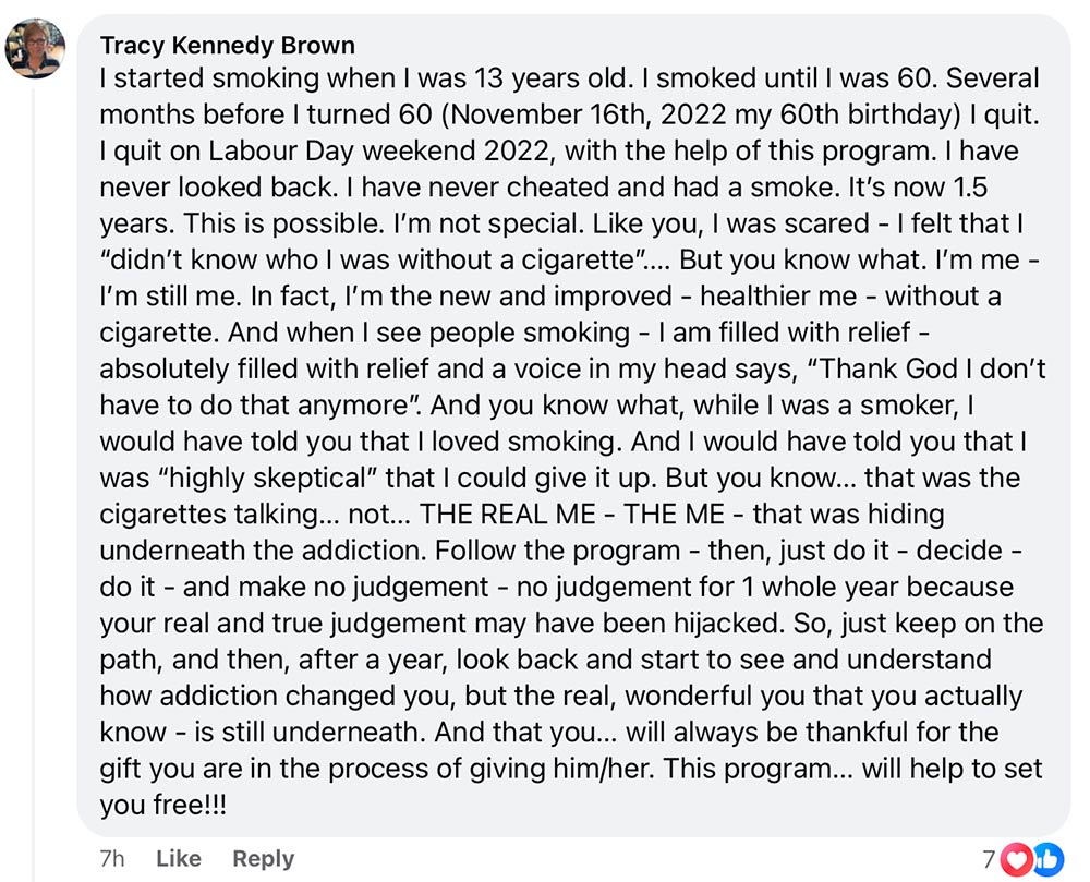 Tracy Brown shares her quit smoking journey