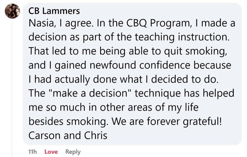 Carson Lammer's quit smoking tip