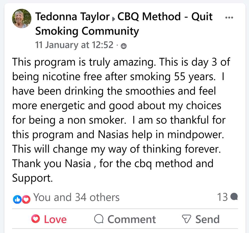 CBQ Program member Tedonna Taylor shares her experience with quitting smoking using the CBQ Program