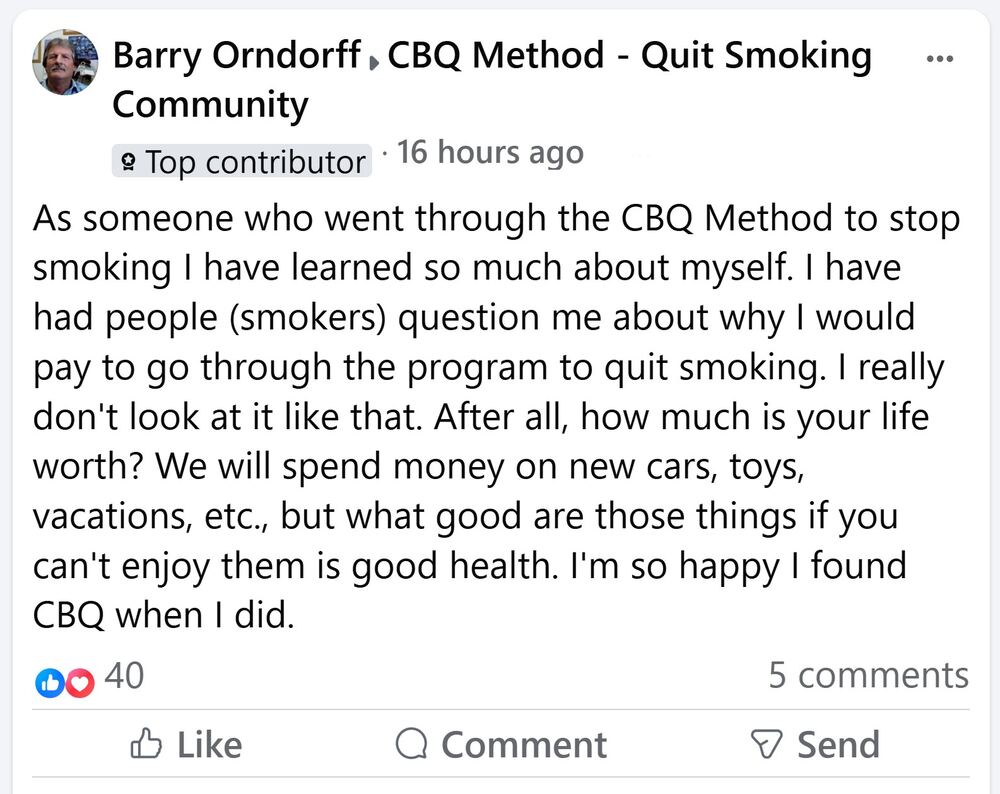 Tip from CBQ Program member Barry Orndorff