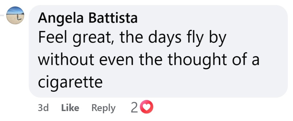 CBQ Program member Angela Battista is still a non-smoker