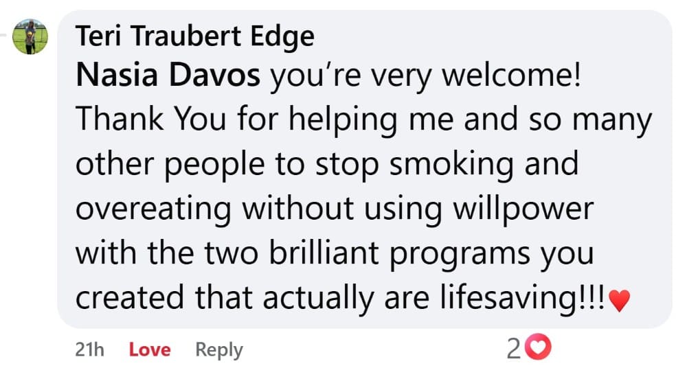 Teri Edge celebrates 4 years smoke-free