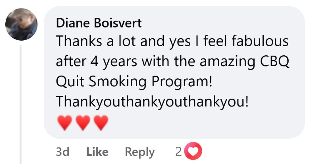 Diane Boisvert celebrates 4 years smoke-free