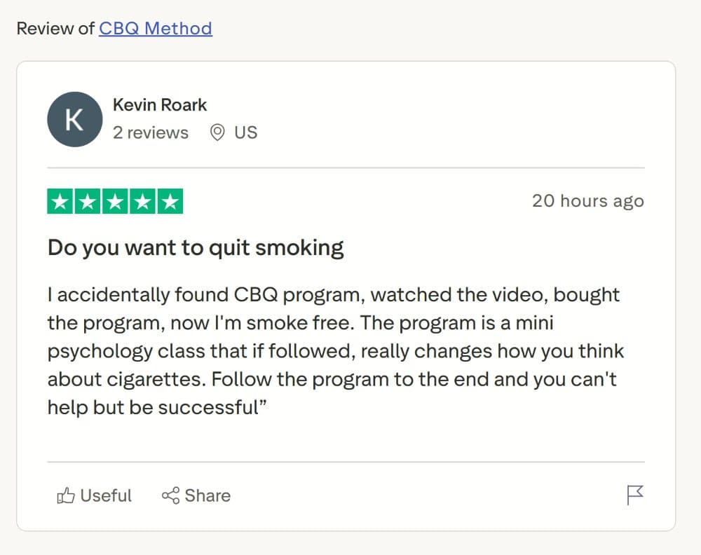 Kevin Roark celebrates 6 months smoke-free after going through the CBQ Program