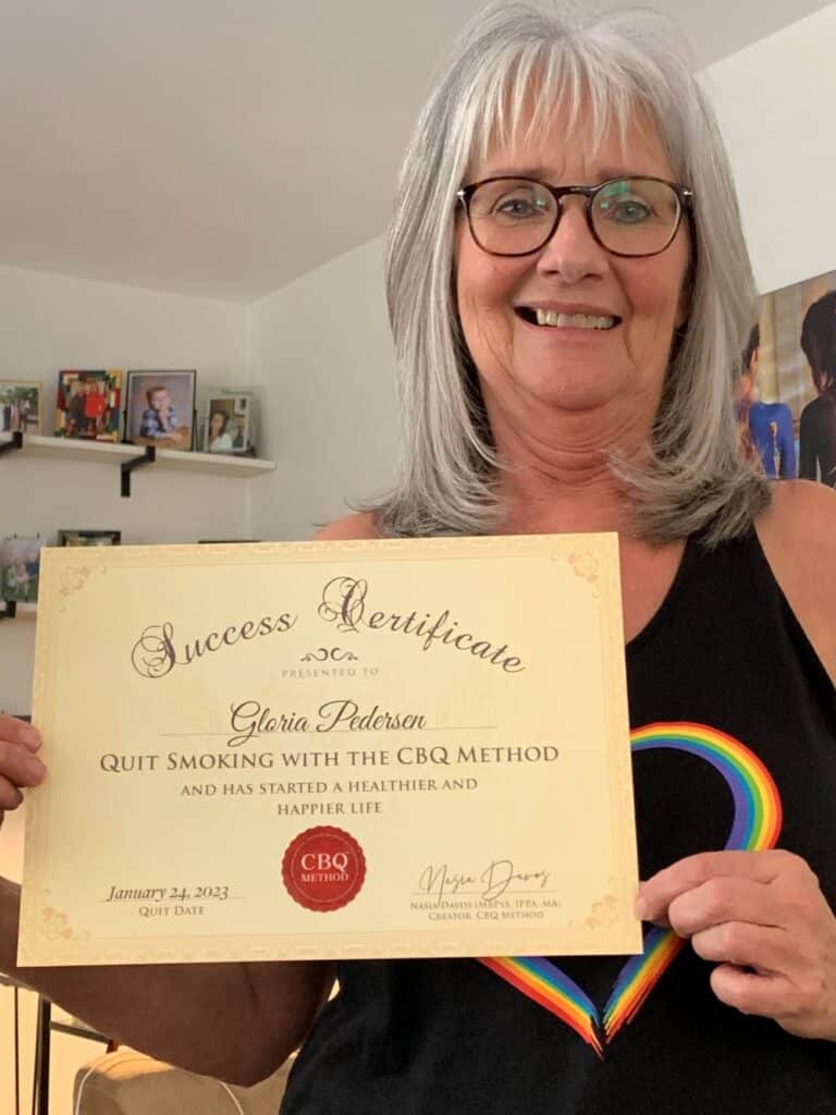 Gloria Pedersen CBQ Success Certificate