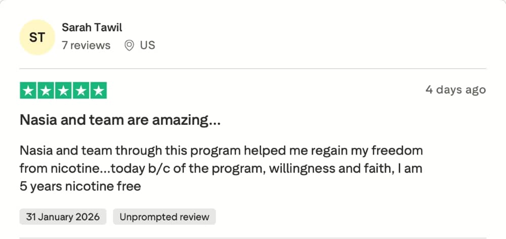 CBQ Program member Sarah Tawil celebrates 5 years smoke-free