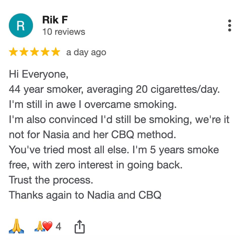 CBQ Nicotine Freedom Member Rick Fukuda Left a Google Review