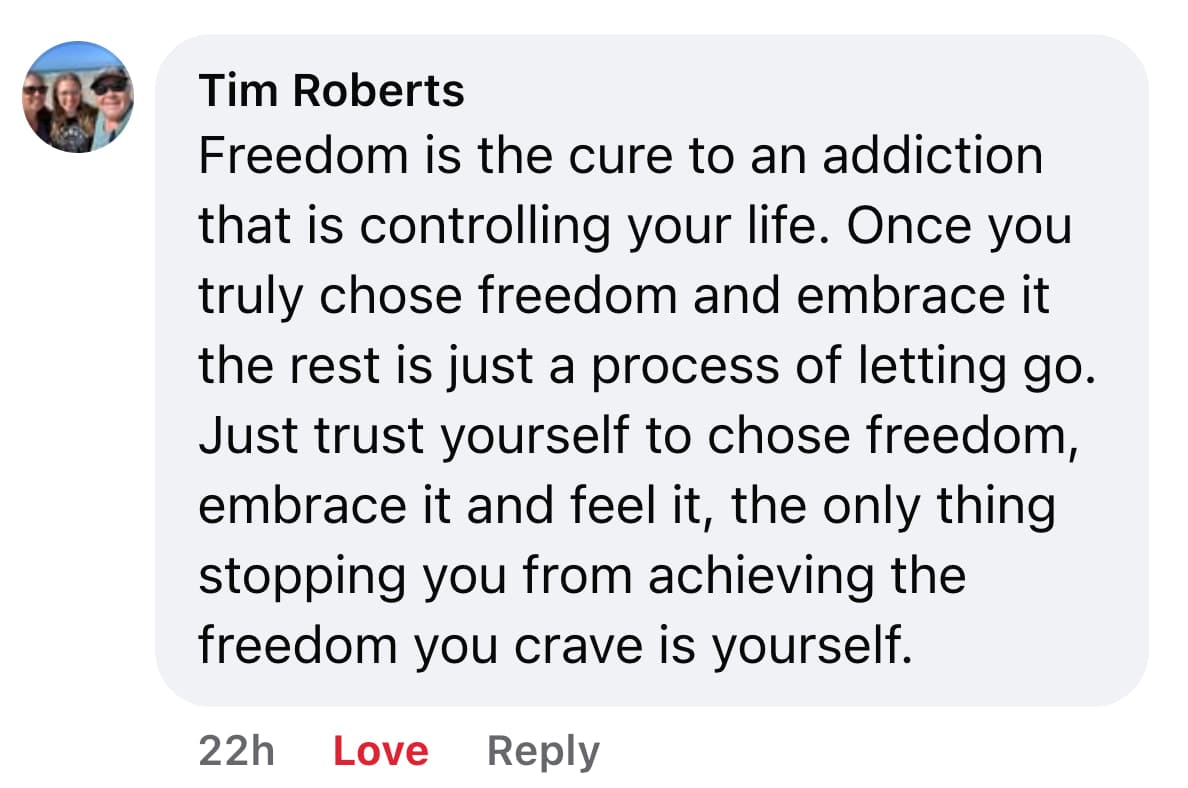 CBQ Nicotine Freedom Program member Tim Roberts gives tip