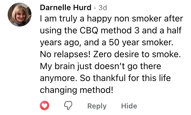 CBQ Nicotine Freedom Program member Darnelle Hurd quit smoking